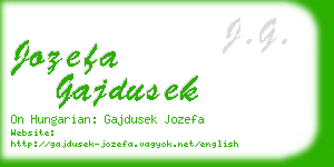 jozefa gajdusek business card